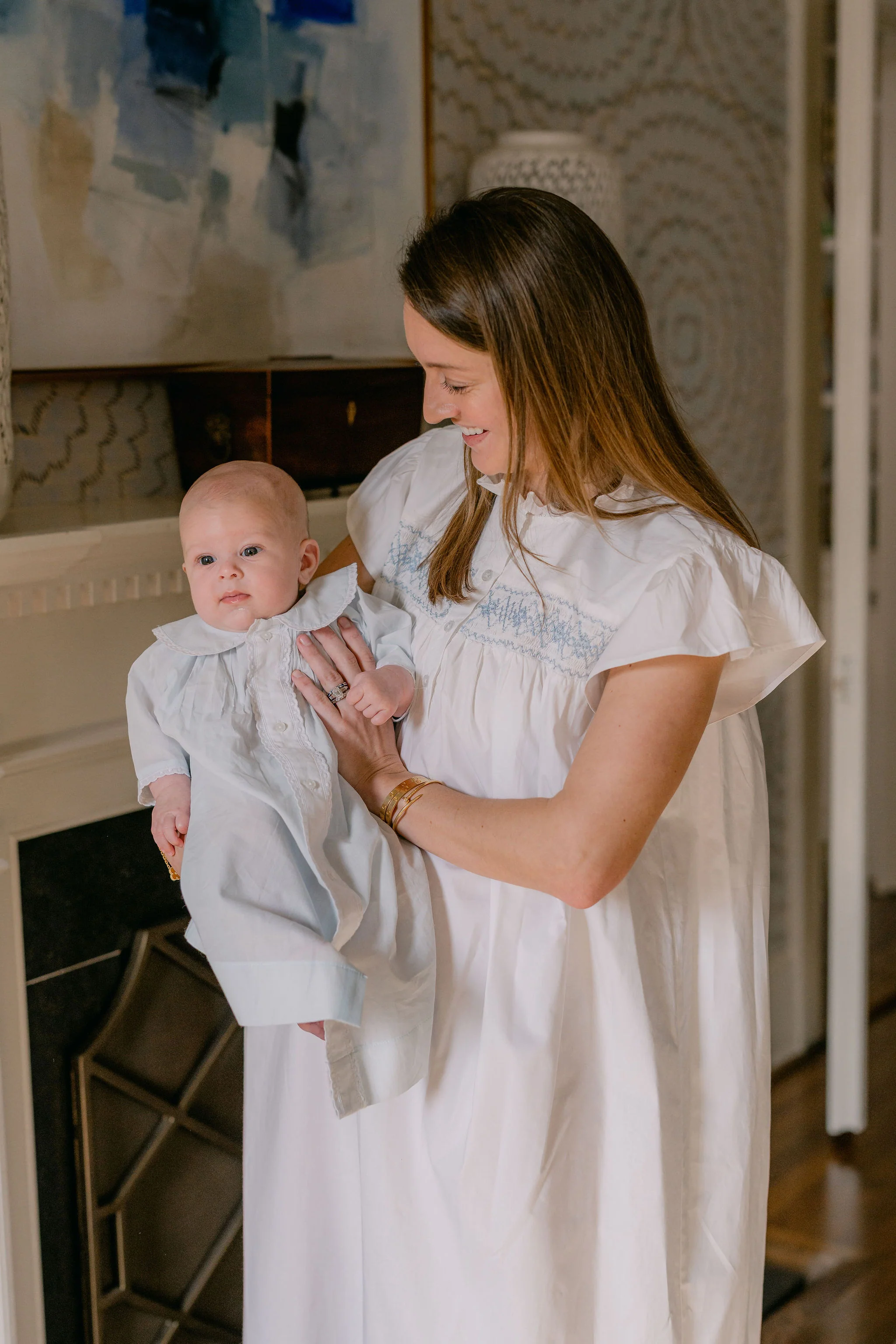 EMILY COTTON SMOCKED NIGHTGOWN - Image 7