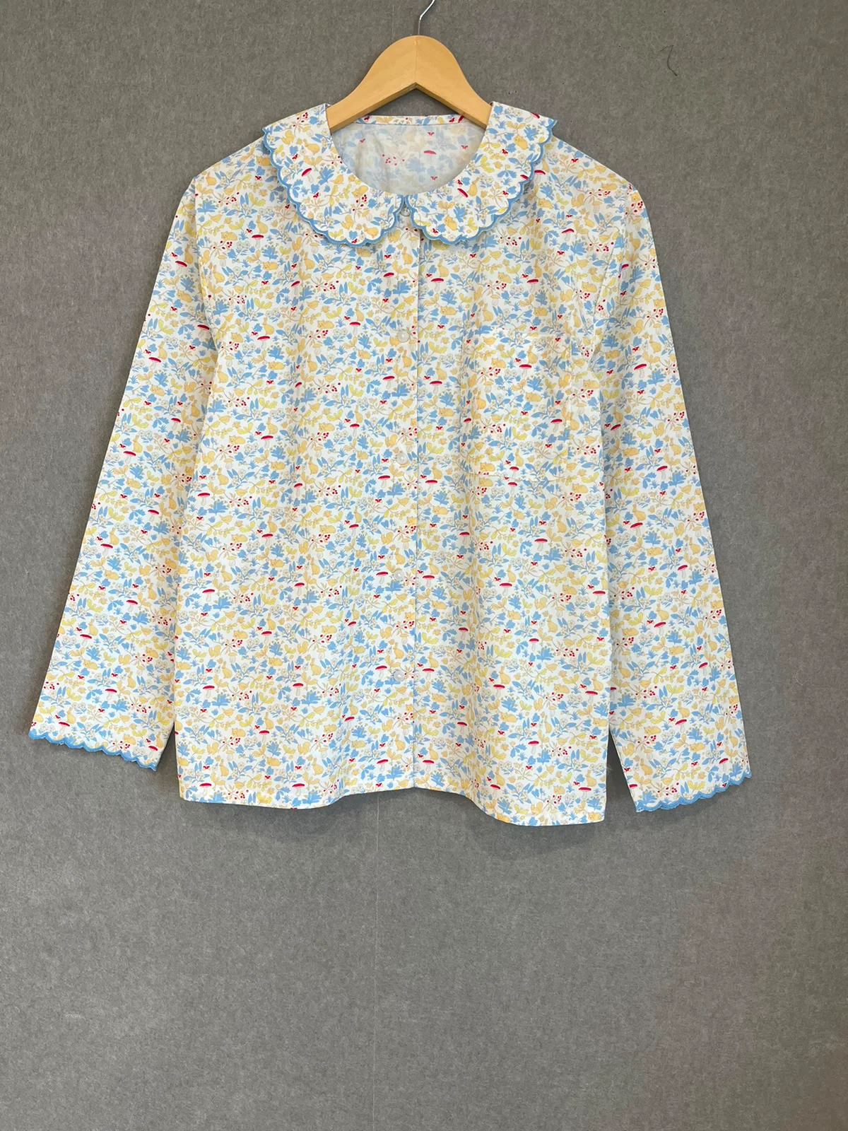 Peter Pan Collar Pajamas in Fall Harvest Print
