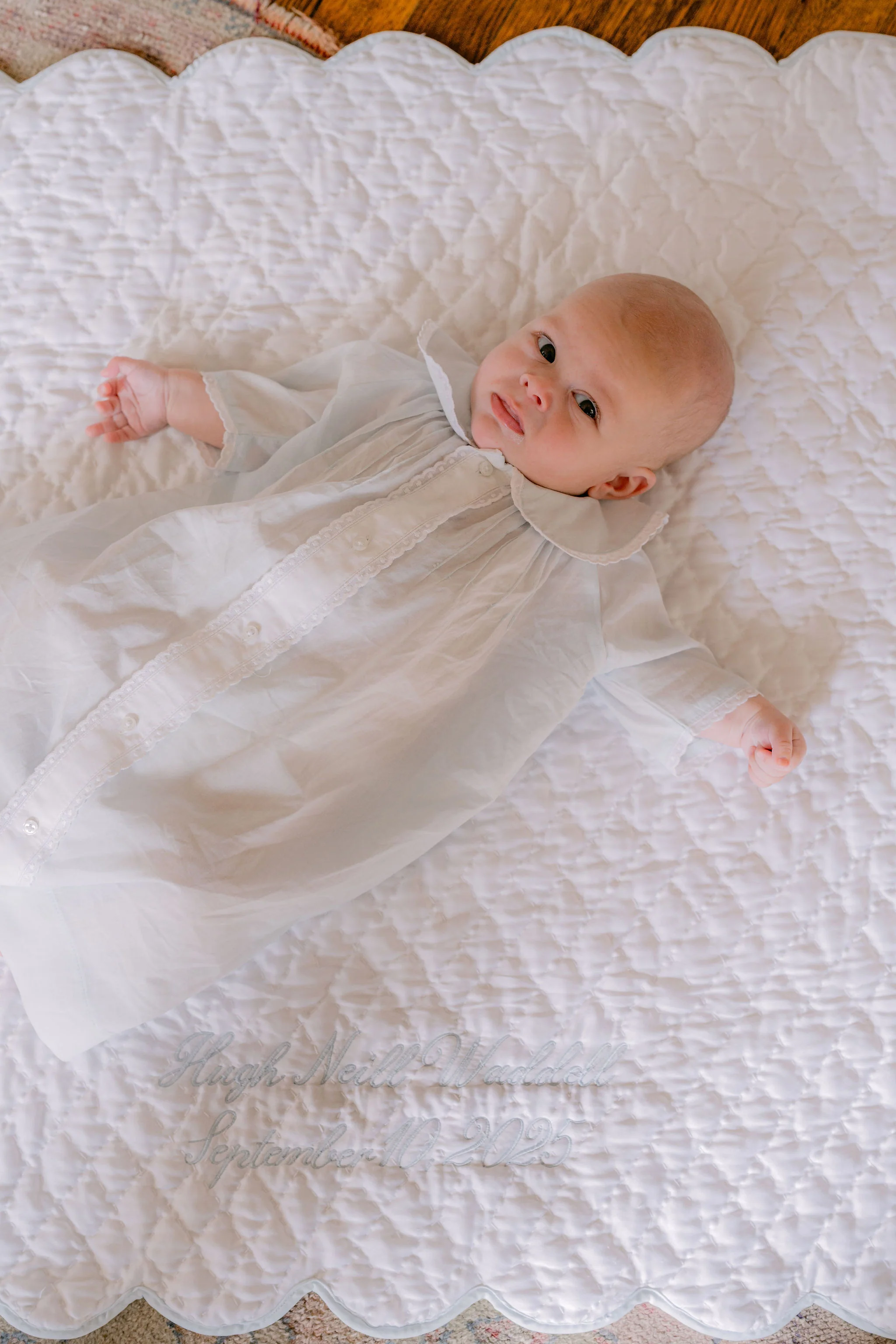 BABY HAND QUILTED SATIN BLANKET - Image 9